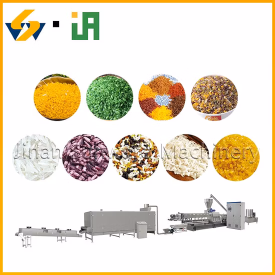 Línea de producción de máquina de fabricación de extrusora de arroz artificial de nutrición fortificada