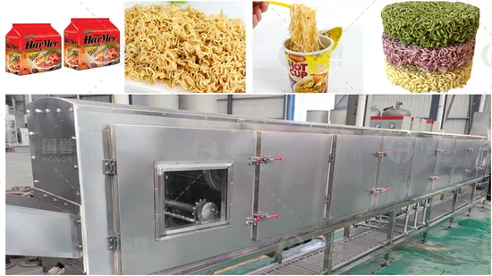 Línea de producción de fideos instantáneos fritos de alta eficiencia con sistema de filtro de aceite