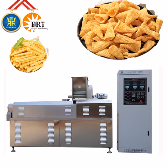 Máquina automática extrusora de chips de maíz, cornetas fritas, snack, trigo, línea de producción para freír alimentos