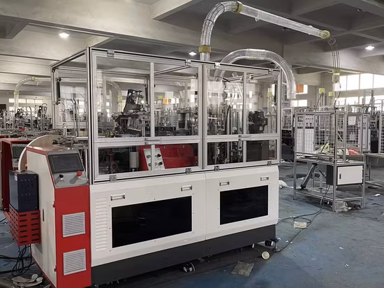 Línea de producción completamente automática de cuencos de papel para ensaladas y fideos instantáneos con maquinaria para cuencos de fideos de PE simple y doble